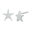 Thumbnail Image 0 of 0.15 CT. T.W. Diamond Starfish Stud Earrings in Sterling Silver