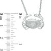 Thumbnail Image 1 of Diamond Accent Crab Necklace in Sterling Silver - 17.5"