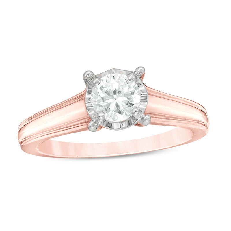 0.63 CT. T.W. Diamond Solitaire Engagement Ring in 10K Rose Gold|Peoples Jewellers