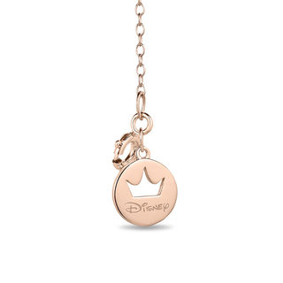 Enchanted Disney Belle 0.085 CT. T.W. Diamond Rose Pendant in 10K Rose Gold - 19"