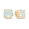 Thumbnail Image 1 of 6.0mm Opal Solitaire Stud Earrings in 10K Gold