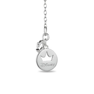 Enchanted Disney Princess 0.18 CT. T.W. Diamond "happily ever after" Heart Pendant in Sterling Silver - 19"