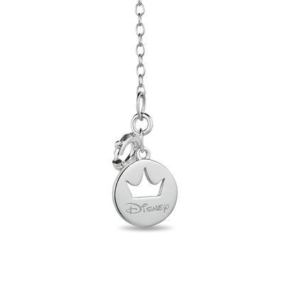 Enchanted Disney Princess 0.09 CT. T.W. Diamond Tiara Pendant in Sterling Silver - 19"