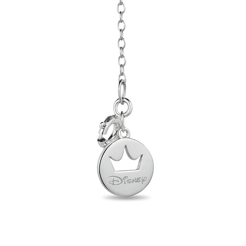 Enchanted Disney Princess 0.09 CT. T.W. Diamond Tiara Pendant in Sterling Silver - 19"|Peoples Jewellers