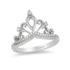 Thumbnail Image 0 of Enchanted Disney Princess 0.085 CT. T.W. Diamond Tiara Ring in Sterling Silver