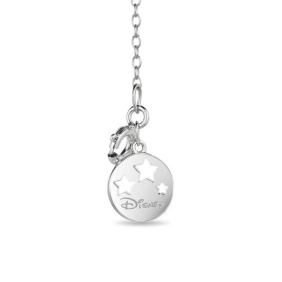 Enchanted Disney Tinker Bell 0.18 CT. T.W. Diamond Heart Pendant in Sterling Silver and 10K Gold - 19"