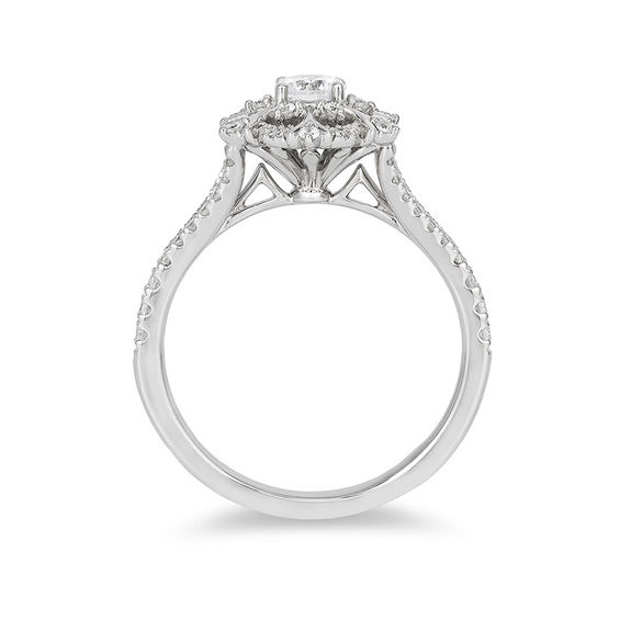 Enchanted Disney Elsa 0.63 CT. T.W. Diamond Snowflake Engagement Ring in 14K White Gold