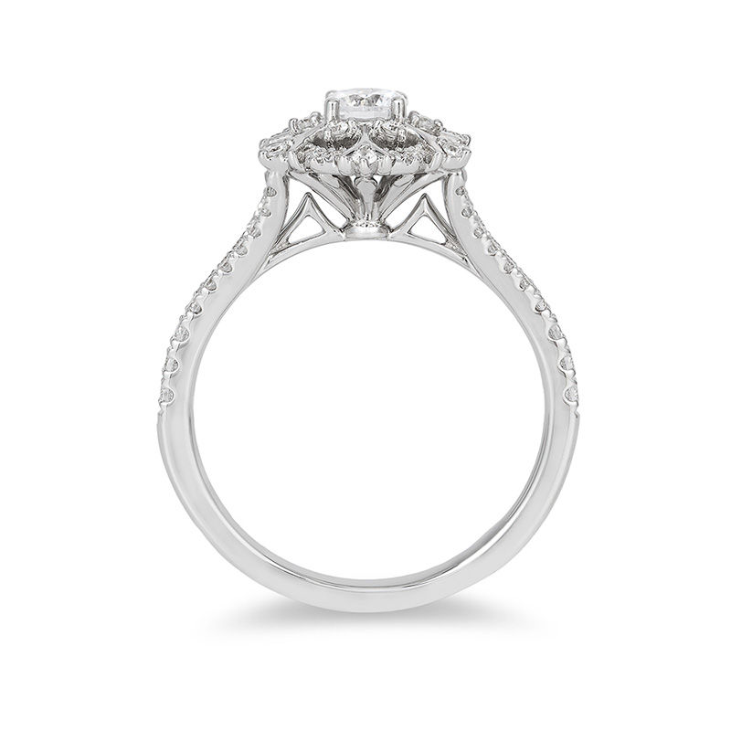 Enchanted Disney Elsa 0.63 CT. T.W. Diamond Snowflake Engagement Ring in 14K White Gold|Peoples Jewellers