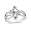 Thumbnail Image 0 of Enchanted Disney Tinker Bell Tourmaline and 0.085 CT. T.W. Diamond Star Ring in Sterling Silver