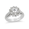 Thumbnail Image 0 of Enchanted Disney Elsa 0.95 CT. T.W. Diamond Snowflake Frame Engagement Ring in 14K White Gold