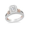 Enchanted Disney Snow White 0.58 CT. T.W. Emerald-Cut Diamond Frame Engagement Ring in 14K Two-Tone Gold