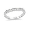 Enchanted Disney Princess 0.18 CT. T.W. Diamond Wedding Band in 14K White Gold