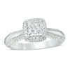 Thumbnail Image 0 of Vera Wang Love Collection 1.15 CT. T.W. Princess-Cut Diamond Frame Engagement Ring in 14K White Gold