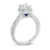 Thumbnail Image 1 of Vera Wang Love Collection 1.15 CT. T.W. Princess-Cut Diamond Frame Engagement Ring in 14K White Gold