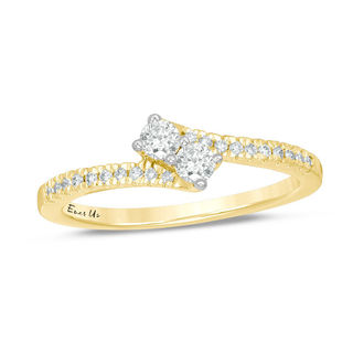 Ever Us™ 0.25 CT. T.W. Two-Stone Diamond Engagement Ring in 14K Gold