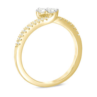 Ever Us™ 0.25 CT. T.W. Two-Stone Diamond Engagement Ring in 14K Gold