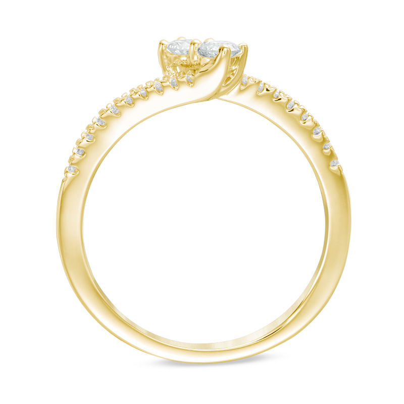 Ever Us™ 0.25 CT. T.W. Two-Stone Diamond Engagement Ring in 14K Gold|Peoples Jewellers