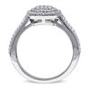 0.47 CT. T.W. Composite Diamond Double Cushion Frame Ring in Sterling Silver