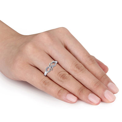 Diamond Accent Infinity Ring in Sterling Silver