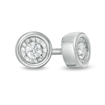 CT. T.W. Diamond Solitaire Stud Earrings in 10K Gold