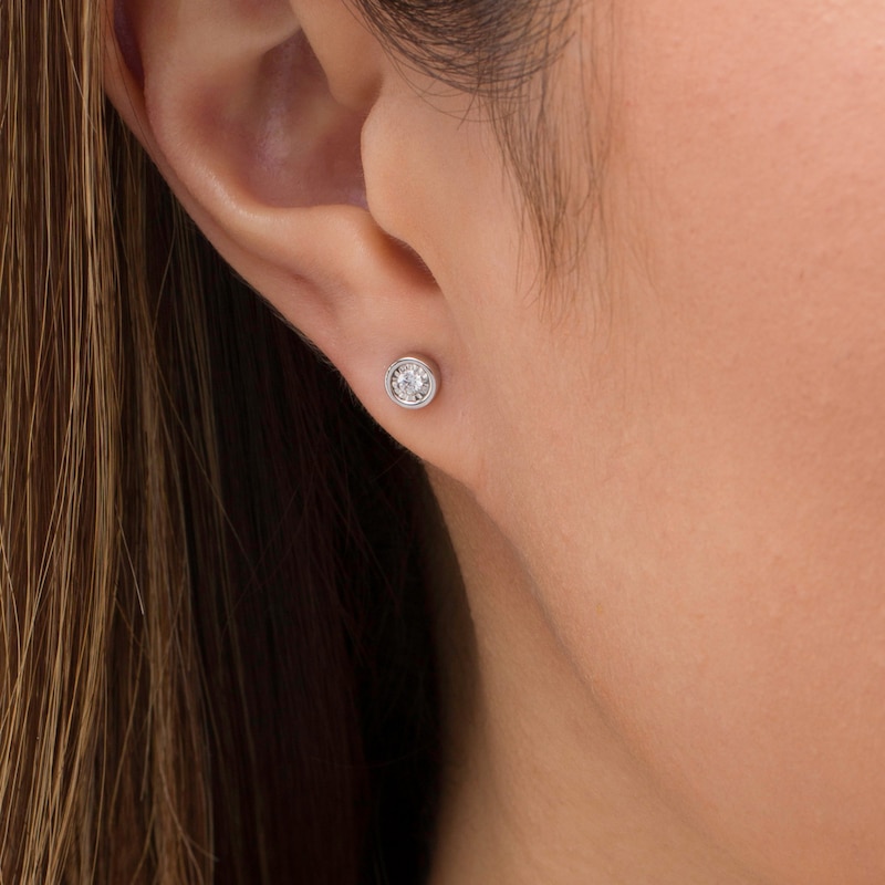 CT. T.W. Diamond Solitaire Stud Earrings in 10K Gold|Peoples Jewellers