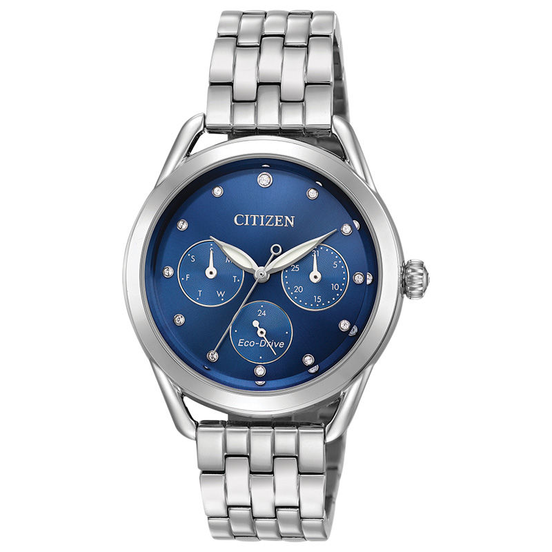 Ladies' Drive from Citizen Eco-Drive® Crystal Accent Watch with Blue Dial (Model: FD2050-53L)