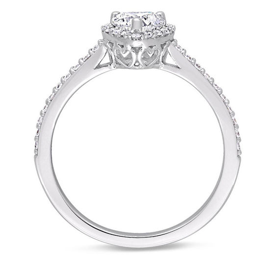 Julianna B™ 0.74 CT. T.W. Heart-Shaped Diamond Frame Engagement Ring in 14K White Gold