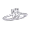 Thumbnail Image 0 of Julianna B™ 0.75 CT. T.W. Emerald-Cut Diamond Frame Engagement Ring in 14K White Gold