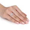 Thumbnail Image 3 of Julianna B™ 0.75 CT. T.W. Emerald-Cut Diamond Frame Engagement Ring in 14K White Gold