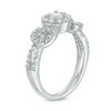 0.70 CT. T.W. Diamond Frame Celtic Knots Engagement Ring in 10K White Gold