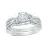 Thumbnail Image 0 of 0.45 CT. T.W. Diamond Braided Bridal Set in 10K White Gold