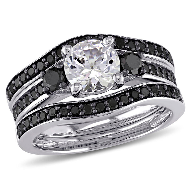 Zales black diamond wedding on sale sets