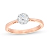 0.50 CT. T.W. Certified Canadian Diamond Frame Engagement Ring in 14K Rose Gold (I/I1)