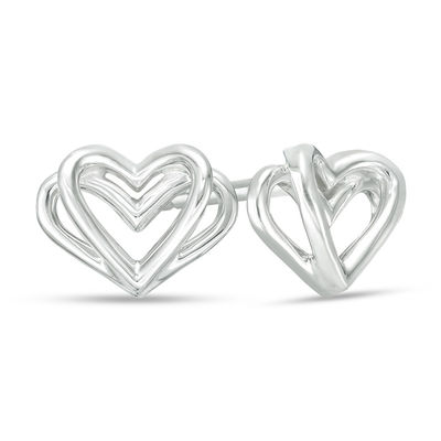 The Kindred Heart from Vera Wang Love Collection Mini Stud Earrings in Sterling Silver