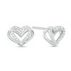 Thumbnail Image 0 of The Kindred Heart from Vera Wang Love Collection 0.09 CT. T.W. Diamond Mini Stud Earrings in Sterling Silver