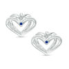 Thumbnail Image 1 of The Kindred Heart from Vera Wang Love Collection 0.09 CT. T.W. Diamond Mini Stud Earrings in Sterling Silver