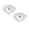 The Kindred Heart from Vera Wang Love Collection 0.15 CT. T.W. Diamond Mini Stud Earrings in Sterling Silver