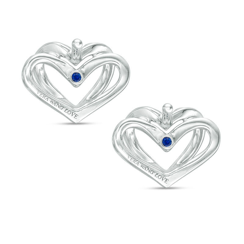 The Kindred Heart from Vera Wang Love Collection 0.15 CT. T.W. Diamond Mini Stud Earrings in Sterling Silver|Peoples Jewellers