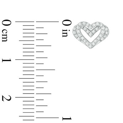 The Kindred Heart from Vera Wang Love Collection 0.15 CT. T.W. Diamond Mini Stud Earrings in Sterling Silver