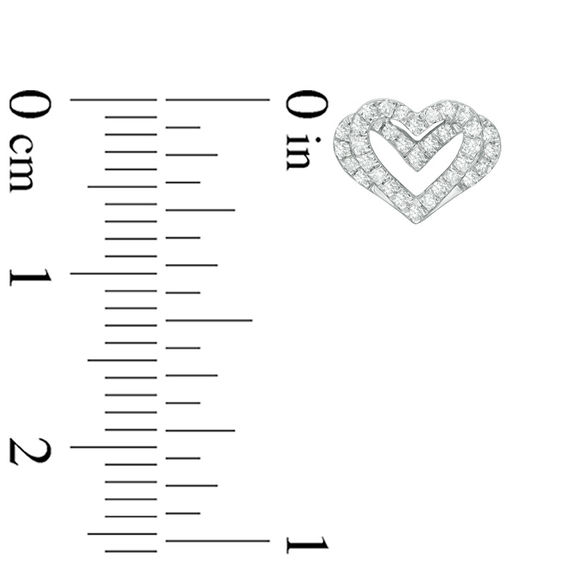 The Kindred Heart from Vera Wang Love Collection 0.15 CT. T.W. Diamond Mini Stud Earrings in Sterling Silver