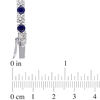 4.0mm Lab-Created Blue and White Sapphire Alternating Tennis Bracelet in Sterling Silver - 7.25"