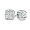 Vera Wang Love Collection 0.37 CT. T.W. Princess-Cut Diamond Frame Stud Earrings in 14K White Gold