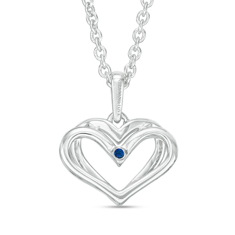 The Kindred Heart from Vera Wang Love Collection 0.09 CT. T.W. Diamond Mini Pendant in Sterling Silver - 19"|Peoples Jewellers