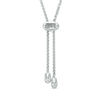 Thumbnail Image 1 of Vera Wang Love Collection 0.07 CT. T.W. Diamond Heart-Top Key Bolo Bracelet in Sterling Silver - 8.5"