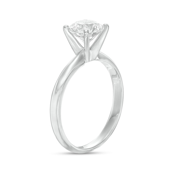 CT. Certified Diamond Solitaire Engagement Ring in 14K White Gold (J/I3