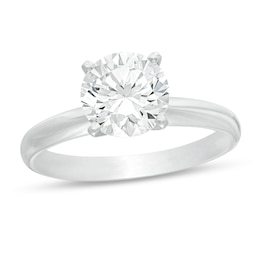 1.50 CT. Certified Diamond Solitaire Engagement Ring in 14K White Gold (J/I3)