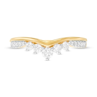 0.50 CT. T.W. Diamond Chevron Ring in 14K Gold