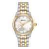 Thumbnail Image 0 of Ladies' Bulova Diamond-Accent Two-Tone Watch with Mother-of-Pearl Dial (Model: 98P152)