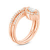 CT. T.W. Marquise Diamond Frame Bridal Set in 10K Rose Gold