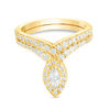 Thumbnail Image 1 of 0.70 CT. T.W. Marquise Diamond Frame Bridal Set in 10K Gold